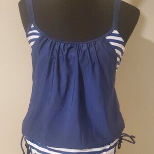 Tankini - Navy & White
